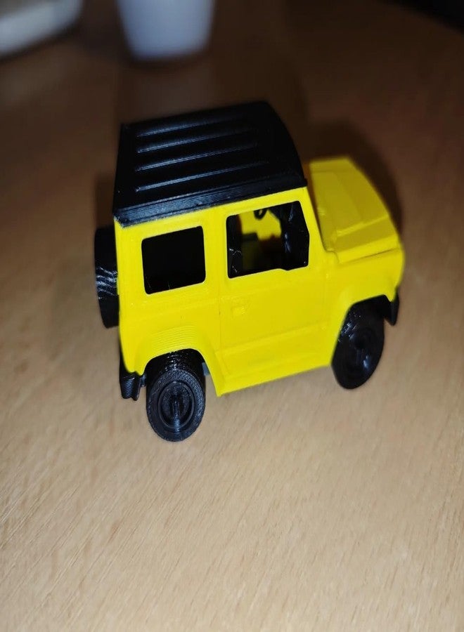 Beoals Die-Cast Off-Road SUV Model Car, Yellow and Black, 1:32 Scale - Image 1